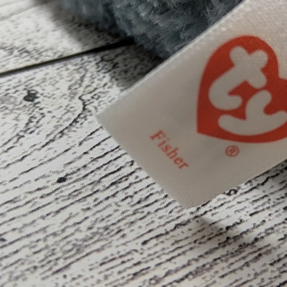 Ty fisher Plush Penguin Toy - Gray and Orange